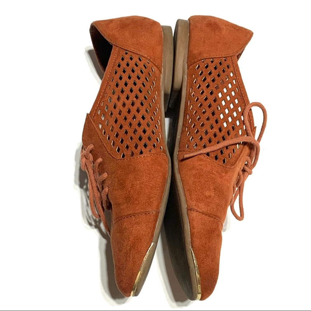 Aldo Orange Suede Lace-up Shoes (size 6) - Picture 6 of 10